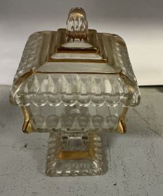 Vintage Jeannette Glass Wedding Box 8"h 4"w