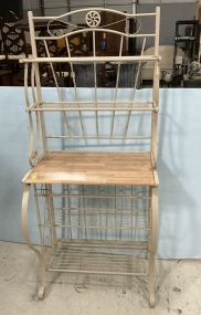 White Metal Bakers Rack 65"h., 28"w