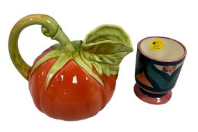 POttery Pumpkin Pitcher and Gail Pittman Ceramic Cup