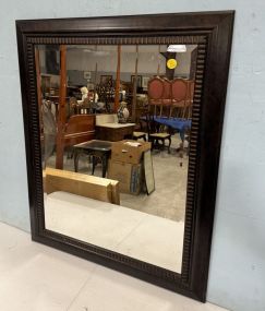 34"h., 28"w Modern Dark Finish Framed Mirror