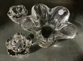 Heavy Glass Candle Holders