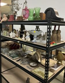 Group of Lot Ceramic Figurals, Kitchen Ware, and Glassware