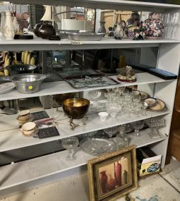 Group of Ceramic, Figurines, Prints, and Glassware