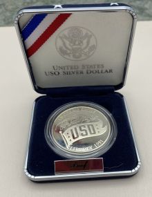 1991 USO Silver Dollar Proof