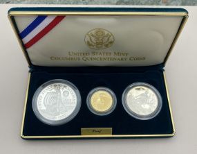 1992 Columbus Quincentenary 3-Coin Proof Set