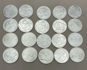Tube of 20 Buffalo Nickel Design .999 1oz Silver Coins