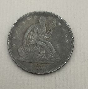 1857 USA Seated Liberty Half Dollar