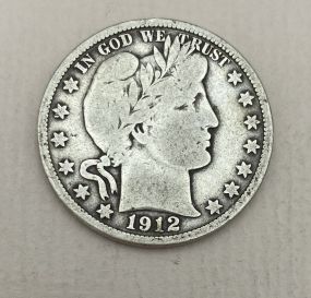 1912-D USA Barber Half Dollar