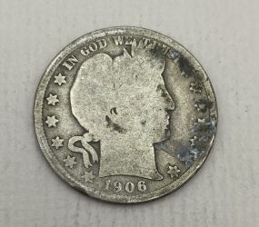 1906-D USA Barber Half Dollar