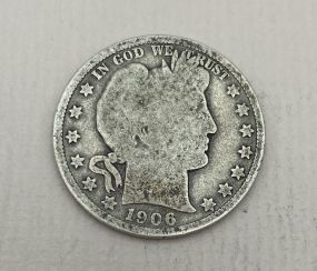 1906-D USA Barber Half Dollar