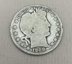 1908-O USA Barber Half Dollar