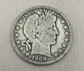 1908-O USA Barber Half Dollar