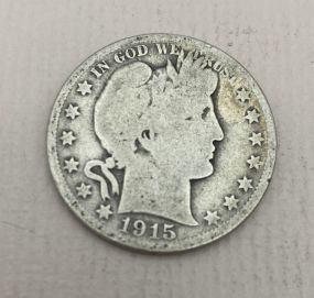 1915-D USA Barber Half Dollar