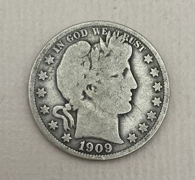 1909 USA Barber Half Dollar