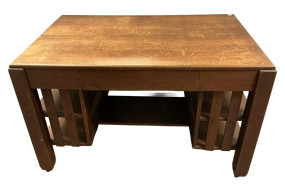 Mission Style Quartersawn Oak Desk 30"h., 48"w, 30"d