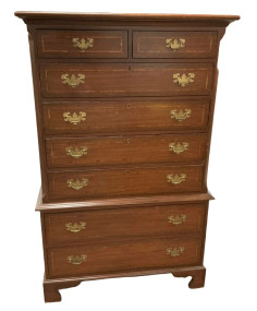 White Furn. Co Chippendale Chest on Chest 64"h., 40"w