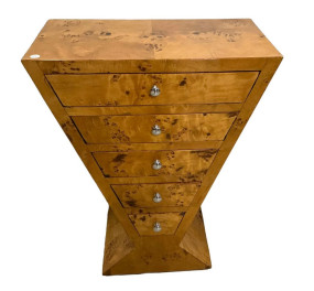 34"h., 27"w 14"d Art Deco Style Triangular Commode