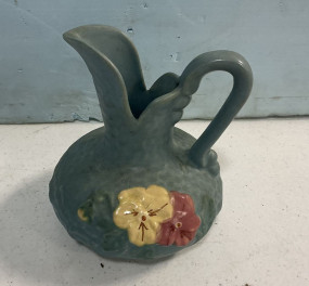 Weller Pottery Delsa Blue Ewer 7"h