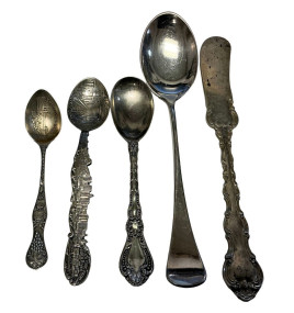 2.500 ozt 1897 Sterling Butter, W.S Sorensen Sterling Spoon, Demitasse Spoons