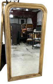 70" x 35" Louis Philippe Reproduction Gold Gilt Mirror