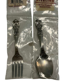 Francis 1st Sterling Baby Fork and Baby Spoon 1.220 ozt