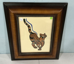Walter Anderson Cat Print Framed 22"h., 18"w