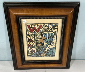 Walter Anderson Water Print Framed 22"h., 18"w