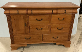 Country French Oak Tall Dresser 41"h., 61"w., 19"d