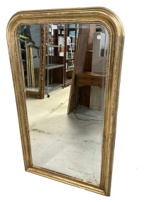 62" x 36" Louis Philippe Reproduction Gold Gilt Mirror