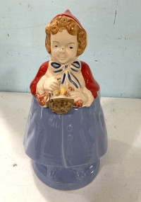 Little Red Riding Hood cookie jar 13"