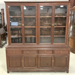 Late 20th Century Asian Accent China Cabinet 80"h., 72"w, 19"d