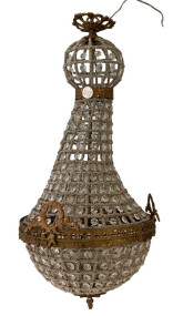 Reproduction French Empire Balloon Chandelier 27"