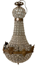 26"h, 12"dia French Empire Reproduction Balloon Chandelier