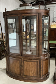 Cherry China Cabinet Demilune