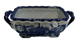 Victoria Ware Blue White 10"w, 4 1/2"h