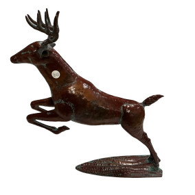 Copper Deer Sculpture 23"