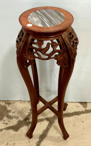 Chinese Carved Fern Stand 36"
