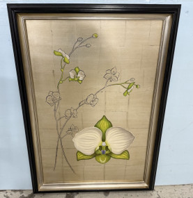 Art dreams Green Orchid Painted Print 47"h., 33"w