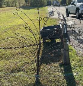Wrought Iron Planter Outdoor Tree
