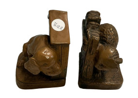 G. Allen Iron Clad Dog and Cat Bookends 6"
