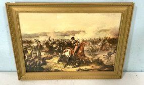 18"h., 23"w Framed Giclee Print on Canvas