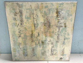 Signed Abstract Painting on Canvas 24"h., 24"w