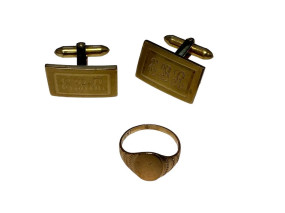1.8 gram 10K Ring and 10k Gold Filled Cuff Links