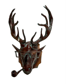 Copper Deer Mount Wall Art