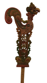 Tribal Wood Carving of Mythical Bird 5'