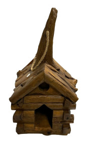 Drift Wood Style Carved Wood Bird house 27"