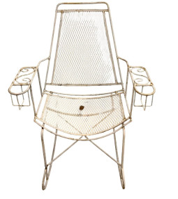 White Painted Iron Rocker