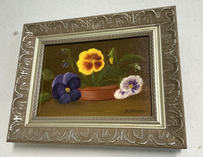 Signed N. Newman Flower Painting 8" x 10"