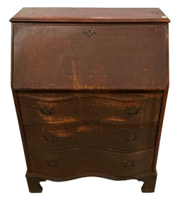 Serpentine Secretary Desk 40"h., 30"w