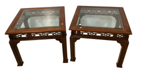 Pair of Chinese Chippendale Lamps Tables
